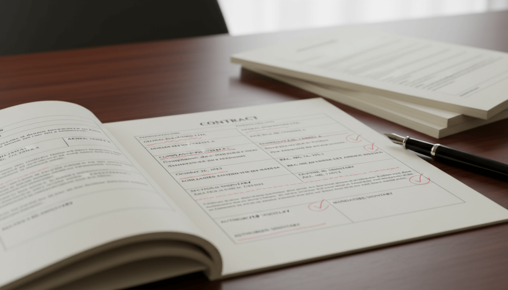 Accuracy review of corporate translations checking names, numbers, dates, and signatory lines