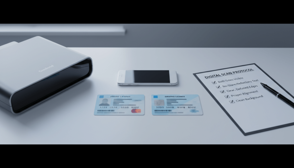 Checklist for preparing a driving licence scan before certified translation